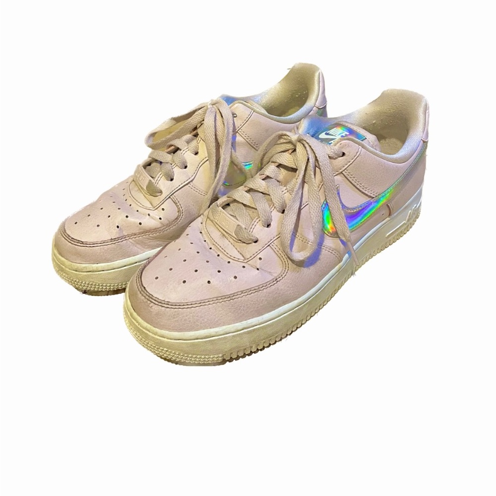 Nike Women's Sneakers - Pink with Iridescent Swoosh - Picture 6 of 8